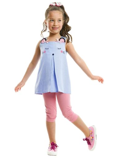 ست  دخترانه   Denokids CFF-21Y1-347 - R10 - Mavi ال سی وایکیکی