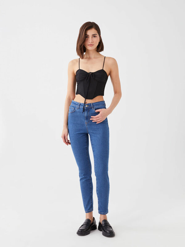 جین  زنانه سوپر اسکینی(جذب)  LCW Jeans S35301Z8507 ال سی وایکیکی