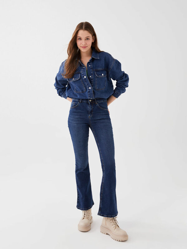 جین  زنانه اسپانیایی / فلیر  LCW Jeans S36226Z8309 ال سی وایکیکی