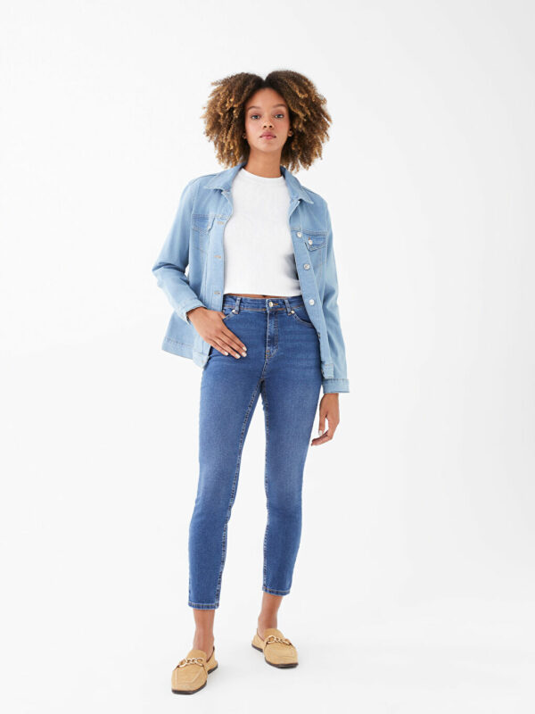 جین  زنانه سوپر اسکینی(جذب)  LCW Jeans S36254Z8507 ال سی وایکیکی