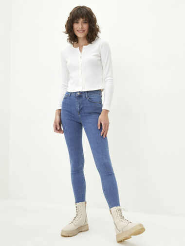 جین  زنانه سوپر اسکینی(جذب)  LCW Jeans S23450Z8 - 311 ال سی وایکیکی