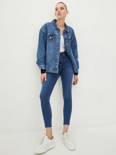 جین  زنانه سوپر اسکینی(جذب)  LCW Jeans S22882Z8 - 507 ال سی وایکیکی