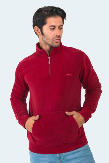 سویشرت زبپ دار  مردانه   SLAZENGER ST21WE052-620 ال سی وایکیکی