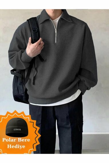 سویشرت آستین بلند مردانه اور سایز یقه پولو GENIUS STORE OVERSIZE-SWEATSHIRT ال سی وایکیکی