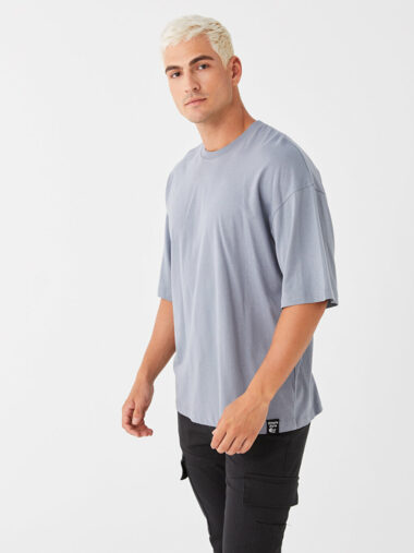 تی شرت آستین کوتاه مردانه فیت راحت یقه گرد XSIDE S3J896Z8 ال سی وایکیکی