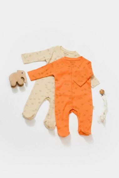 سرهمی آستین بلند نوزاد دختر فیت نرمال یقه هفت BabyCosy Organic Wear CSYM11424 ال سی وایکیکی