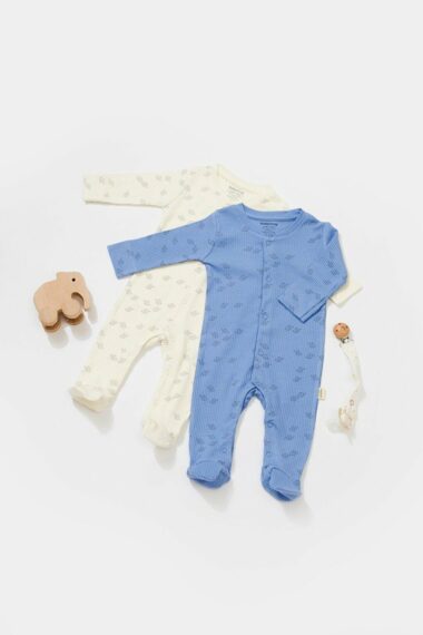 سرهمی آستین بلند نوزاد پسر فیت نرمال یقه هفت BabyCosy Organic Wear CSYM11422 ال سی وایکیکی