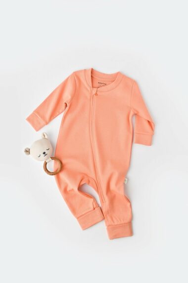 ست آستین بلند نوزاد دختر فیت نرمال یقه هفت BabyCosy Organic Wear CSY3038 ال سی وایکیکی