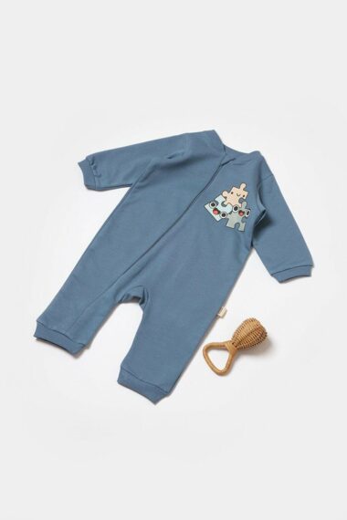 سرهمی آستین بلند نوزاد پسر فیت نرمال یقه گرد BabyCosy Organic Wear CSY8029 ال سی وایکیکی