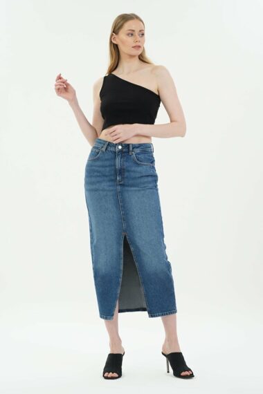 دامن جین  زنانه   CROSS JEANS C 4532-045 ال سی وایکیکی