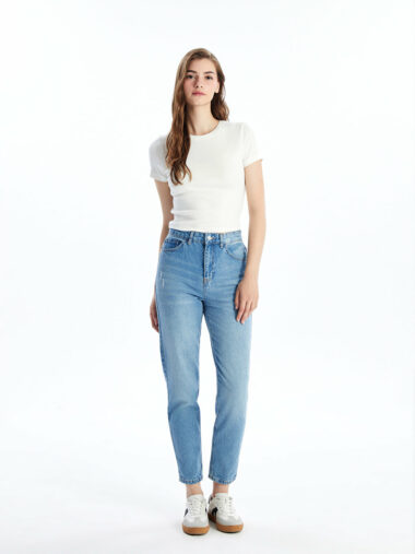 جین  زنانه مام استایل  LCW Jeans S4KG63Z8 ال سی وایکیکی