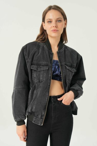 کت جین آستین بلند زنانه ریلکس  CROSS JEANS C 4538-232 ال سی وایکیکی