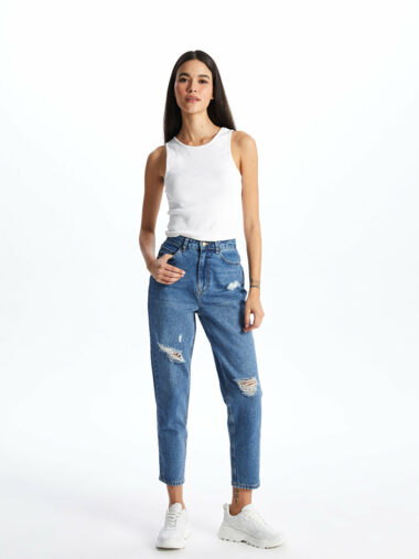 جین  زنانه مام استایل  LCW Jeans S46368Z8 ال سی وایکیکی