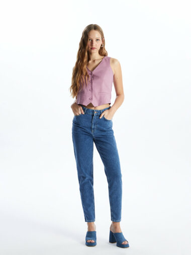 جین  زنانه مام استایل  LCW Jeans S4KT08Z8 ال سی وایکیکی