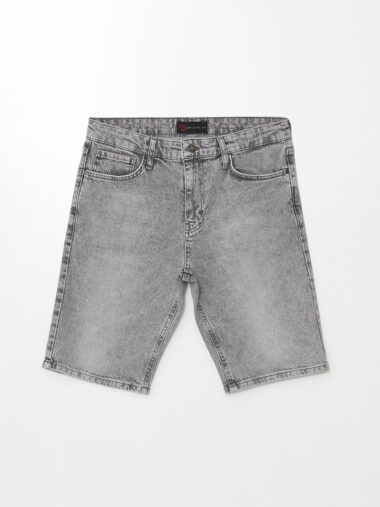 شورت جین  مردانه اسلیم فیت  LCW Jeans S4OL80Z8 ال سی وایکیکی