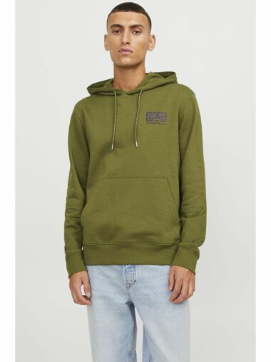 سویشرت هودی آستین بلند مردانه رگولار کلاه دار Jack & Jones 12242225 ال سی وایکیکی