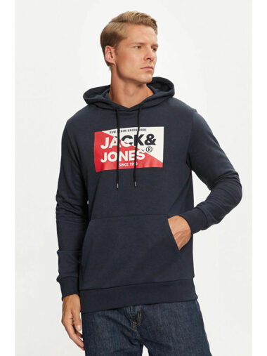 سویشرت هودی آستین بلند مردانه ریلکس کلاه دار Jack & Jones 12256849 ال سی وایکیکی