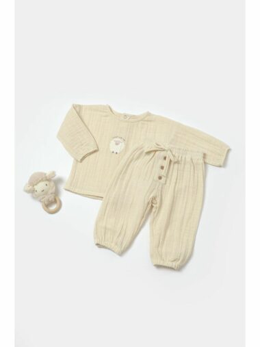 آستین بلند نوزاد دختر رگولار یقه گرد BabyCosy Organic Wear CSYM7015 ال سی وایکیکی